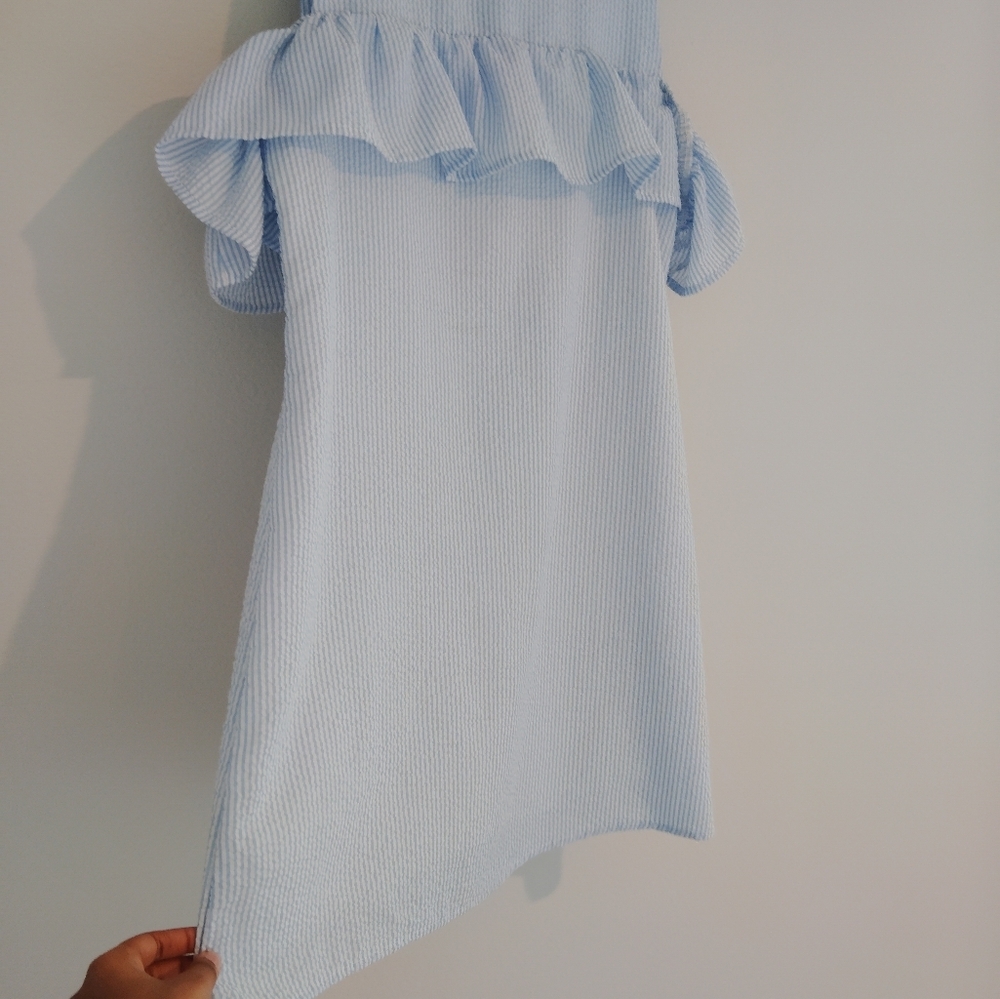STCGOO Off-Shoulder Striped Dress - Picture 4 of 7